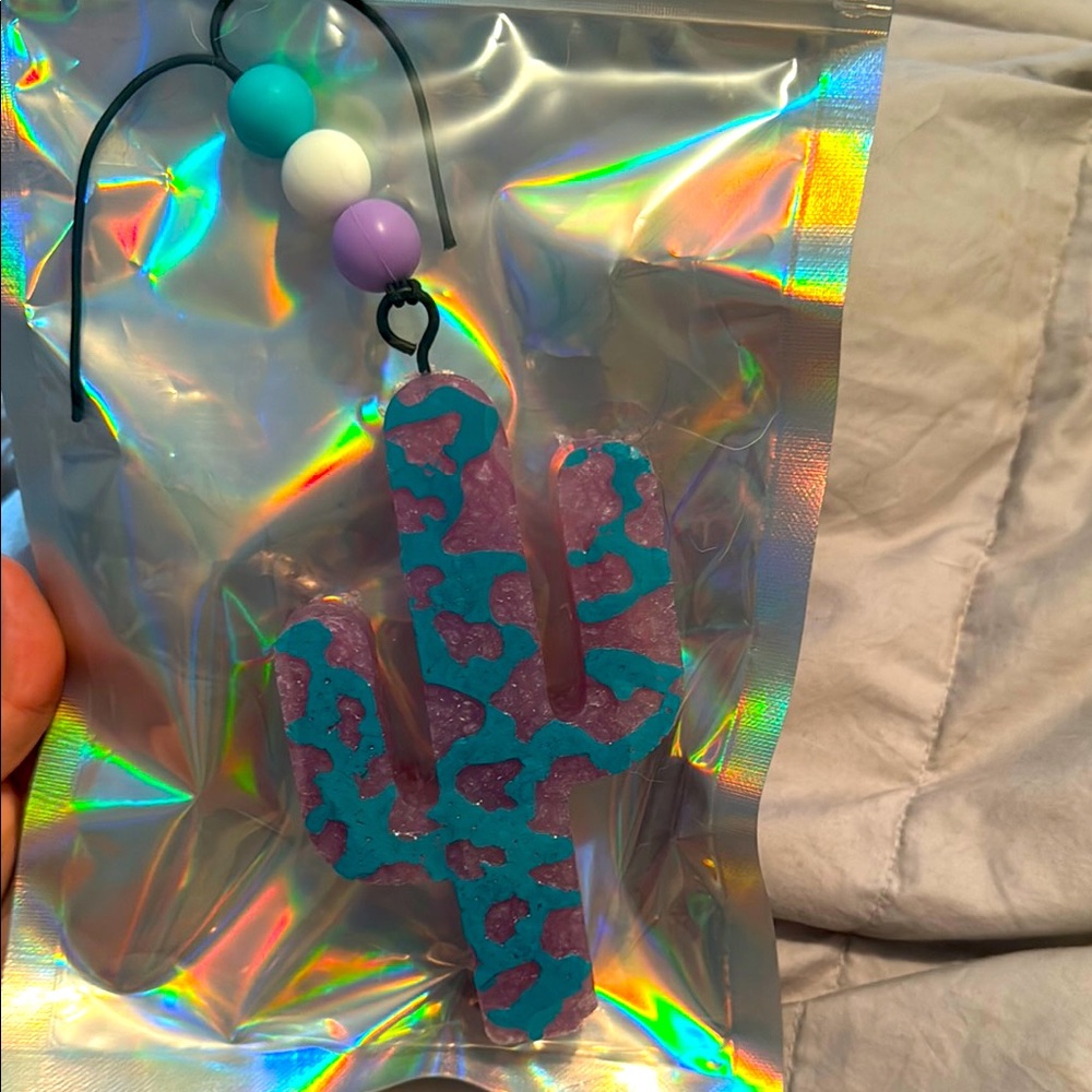 Colorful Cactus Car Freshie. Sex on the beach scented